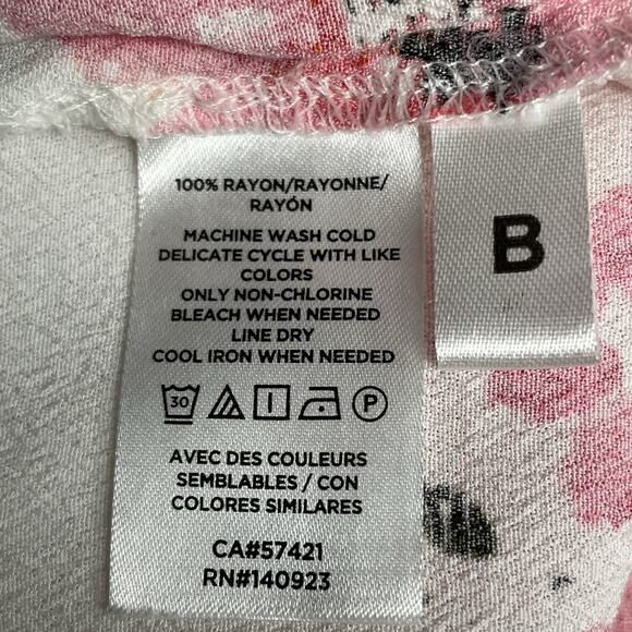 Loft Plus Women’s White Pink Yellow Floral Blouse 3/4 Sleeve - Size 18 - Picture 7 of 11